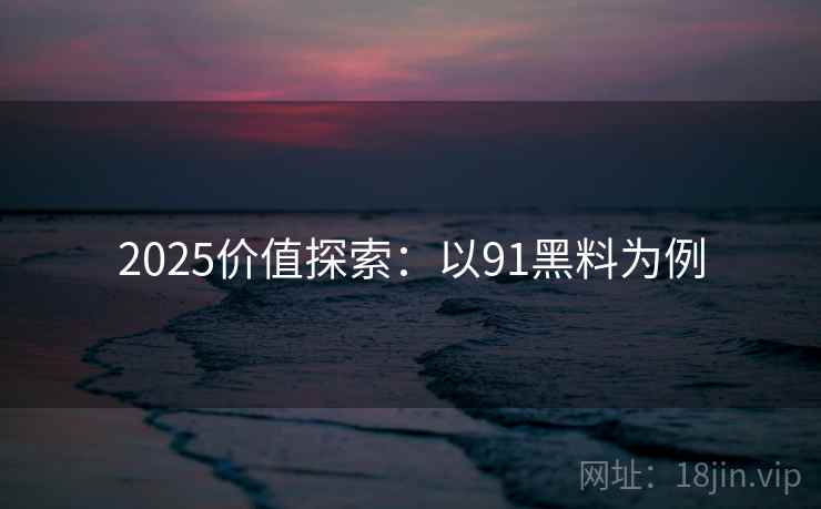 2025价值探索:以91黑料为例