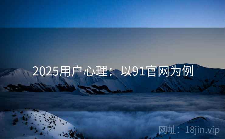 2025用户心理:以91官网为例