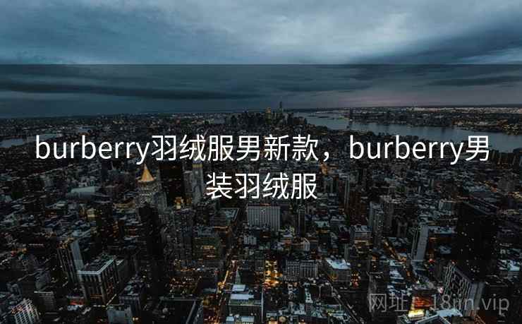 burberry羽绒服男新款,burberry男装羽绒服